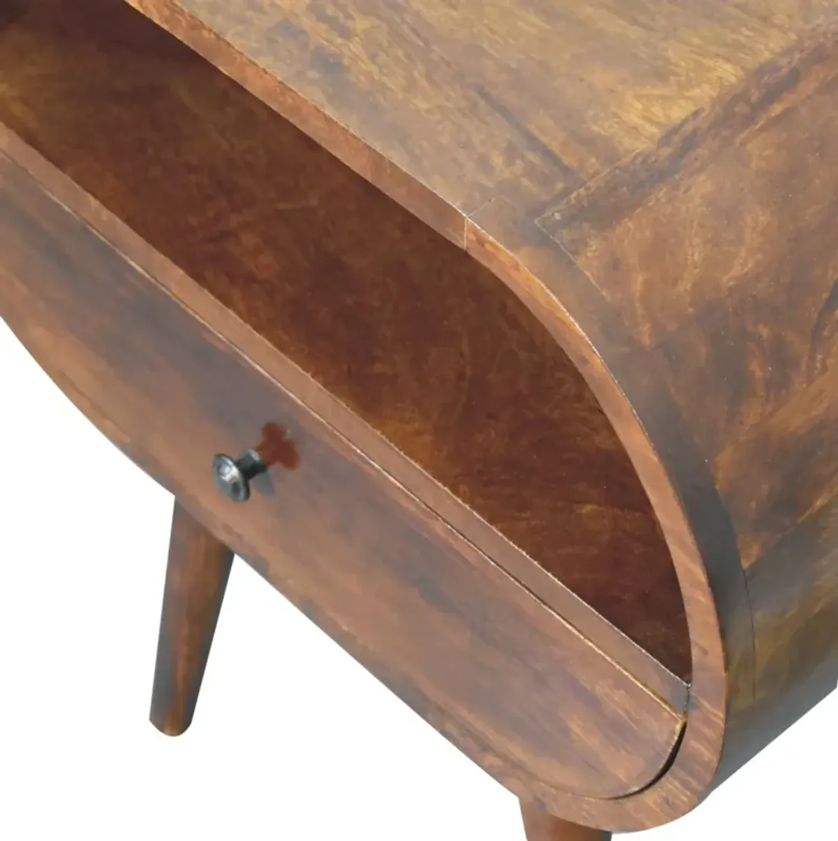 Artisan Furniture Large Chestnut Circular Open Bedside