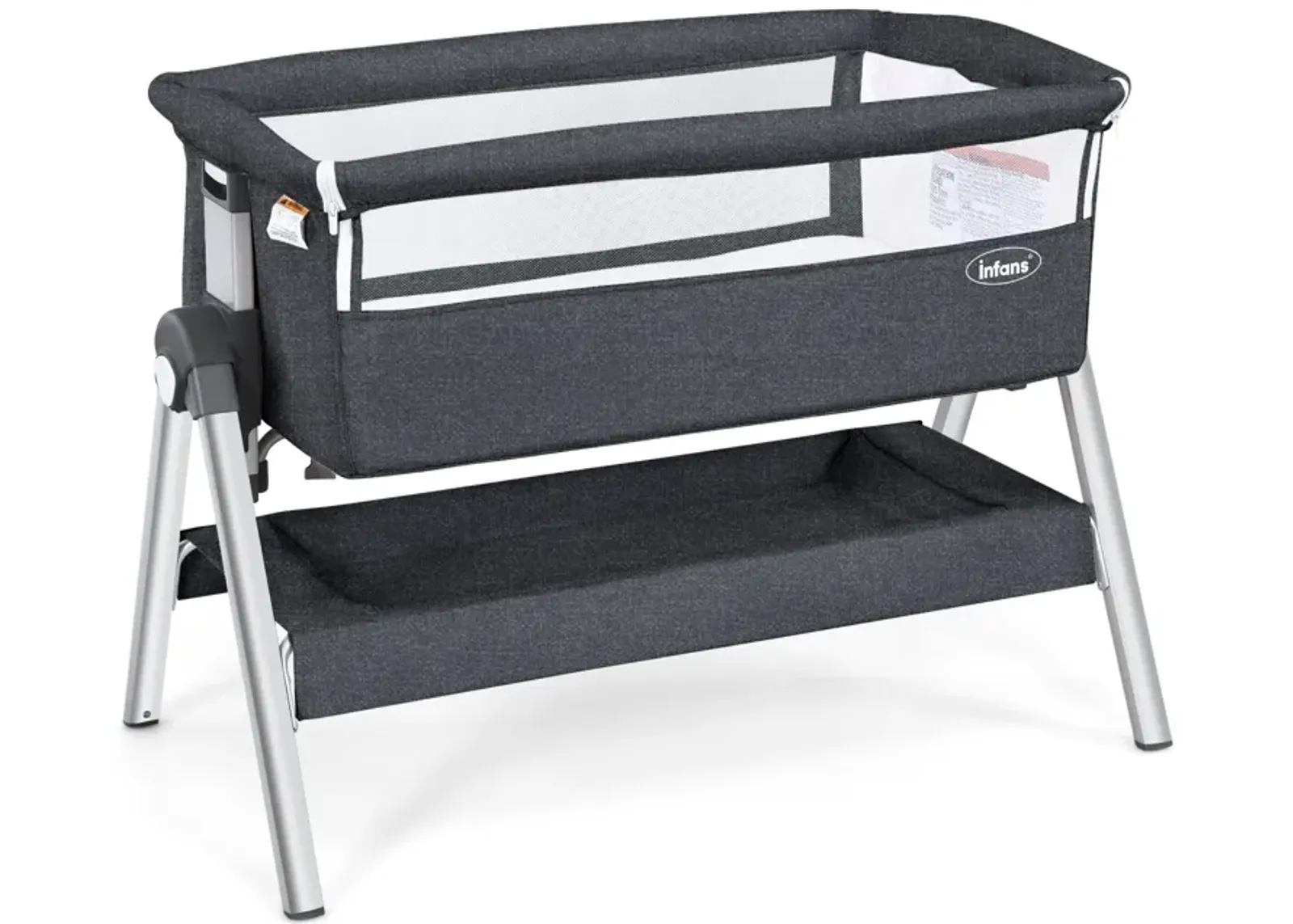 Portable Baby Bedside Sleeper with Adjustable Heights and Angle