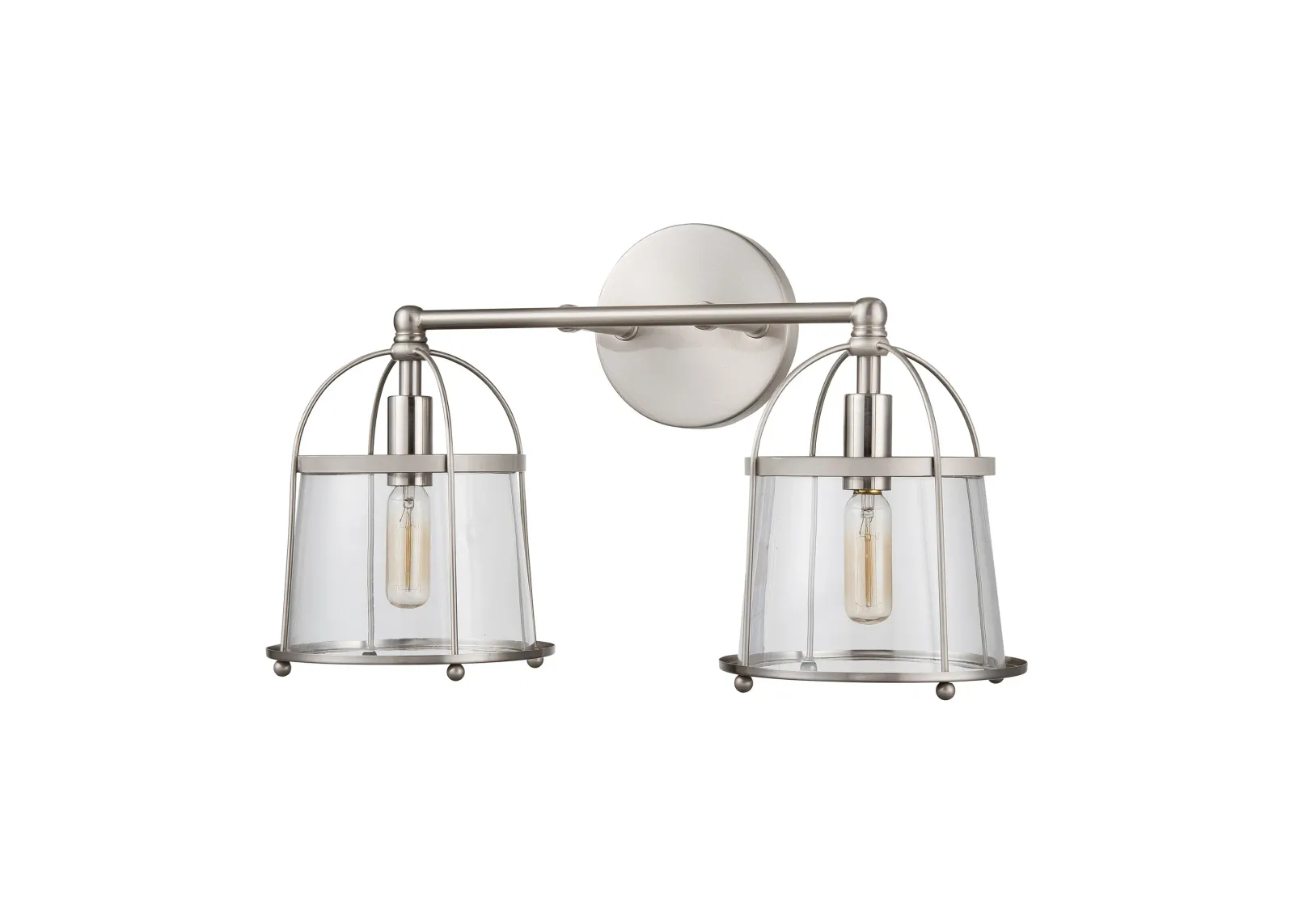 Merrick 17'' Silver Wide 2-Light Vanity Light