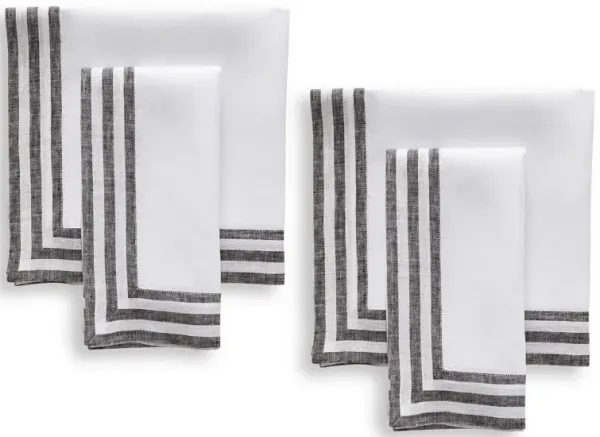 Solino Home 100% Pure Linen Dinner Napkins 20 x 20 Inch Set of 4 - Mila