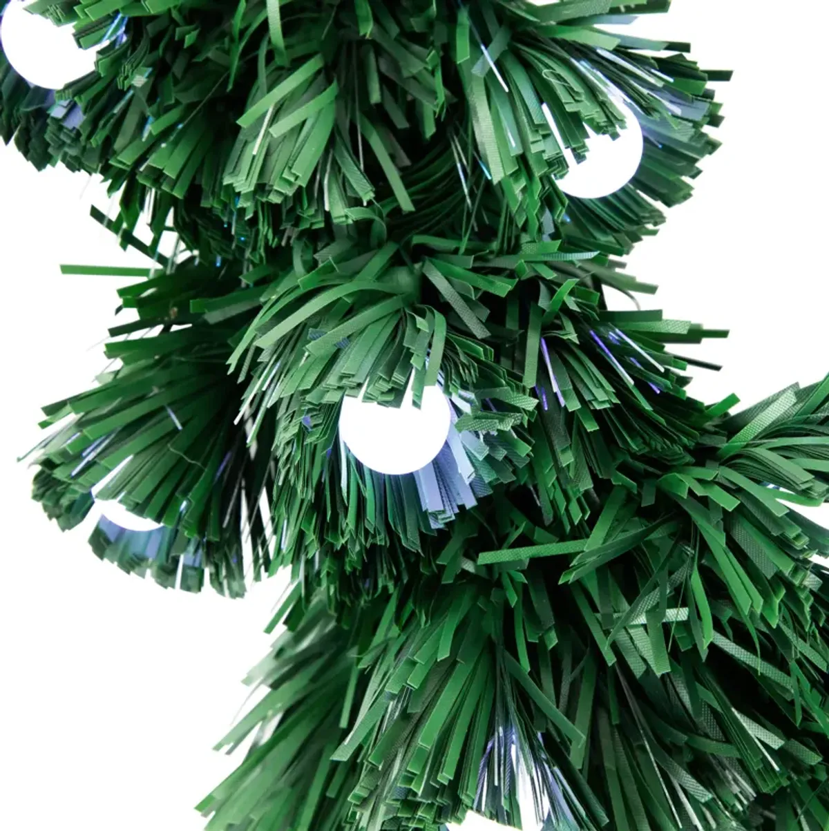 Pre-Lit Color Changing Fiber Optic Globe Lights Artificial Christmas Wreath  12-Inch