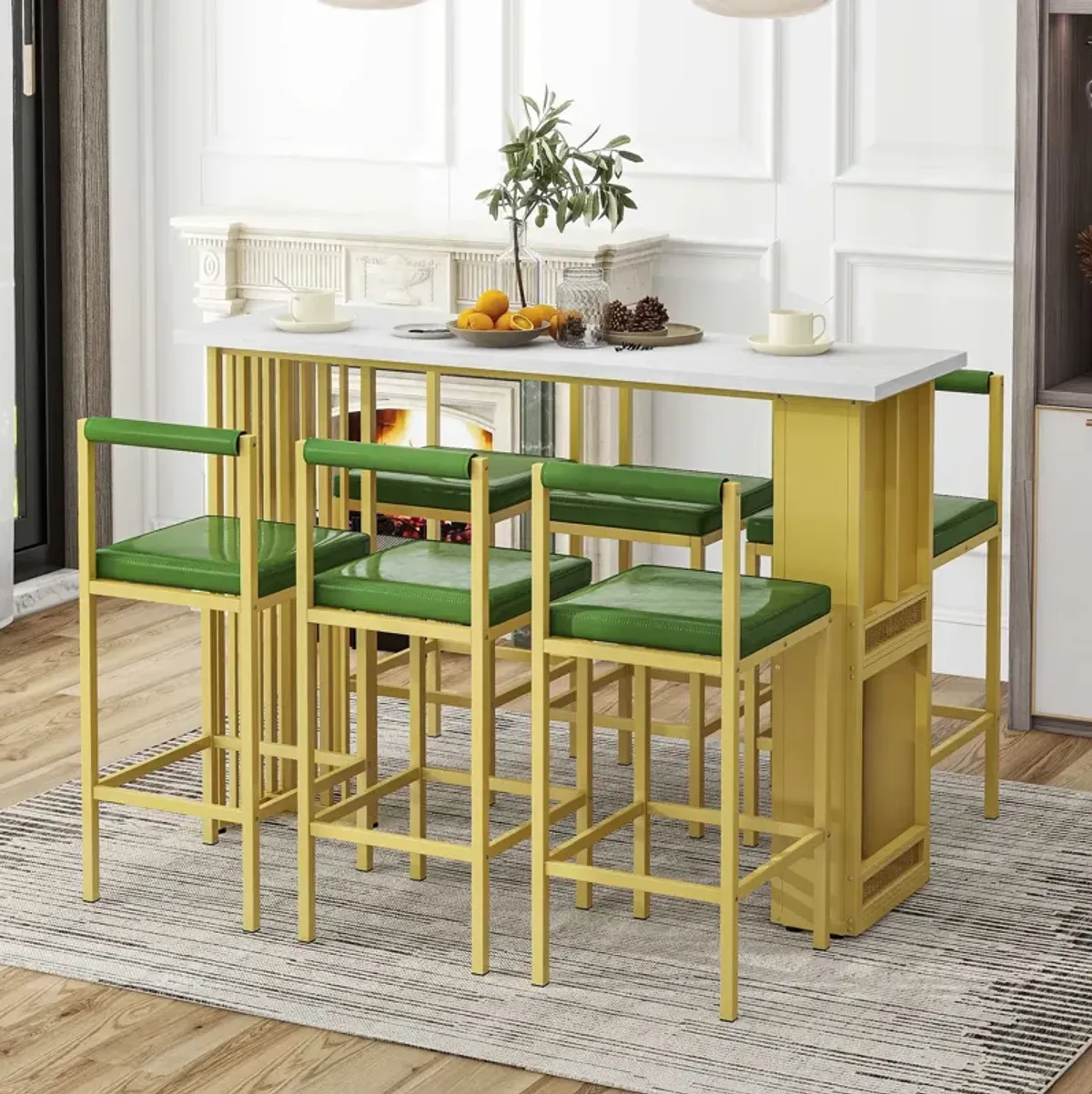 Merax Modern Counter Height Dining Bar Table Set