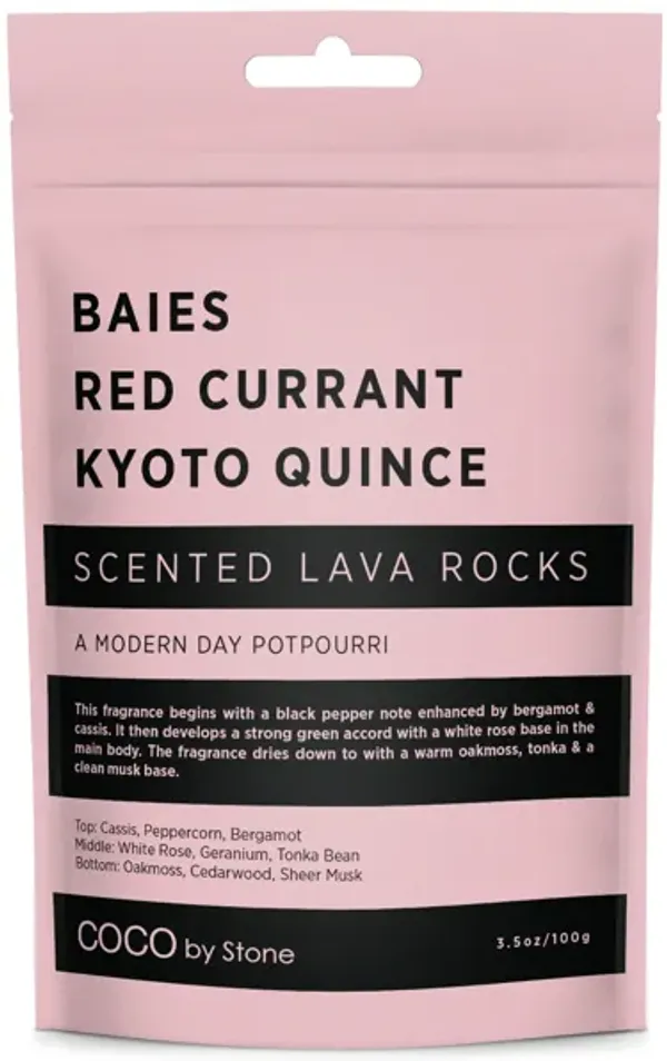 Scented Lava Rocks - Baies, Red Currant, Kyoto Quince