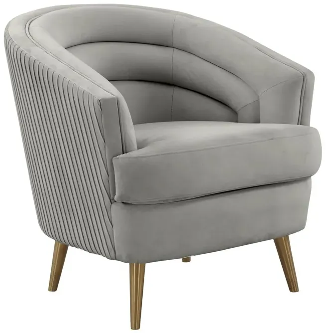 Belen Kox Graceful Ruched Velvet Accent Chair, Belen Kox