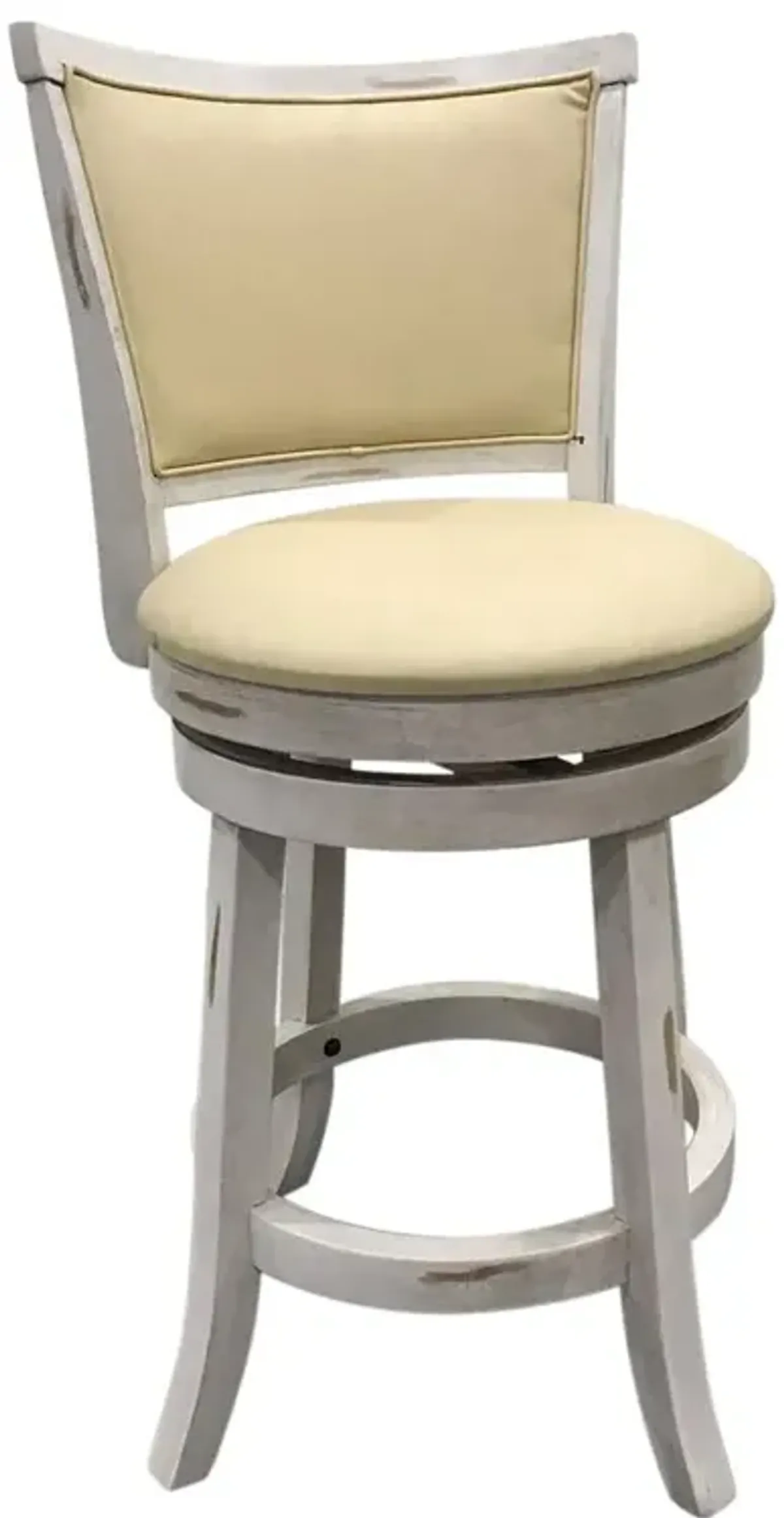 Carolina Living Beckett Upholstered Swivel Seat Barstool - Set of 2 - Sand - Cream Upholstery