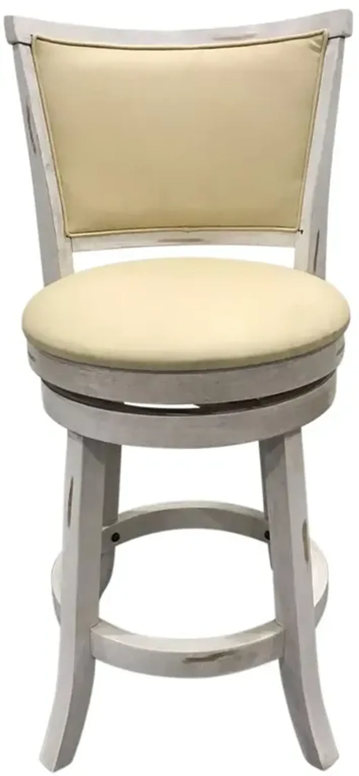 Carolina Living Beckett Upholstered Swivel Seat Barstool - Set of 2 - Sand - Cream Upholstery