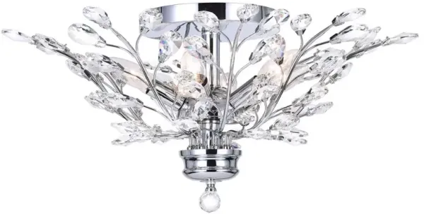 CWI Lighting Ivy 6 Light Flush Mount With Chrome Finish