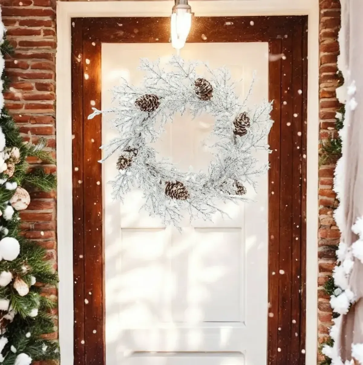 Ice Branch Wreath for Winter and Holiday Home Décor