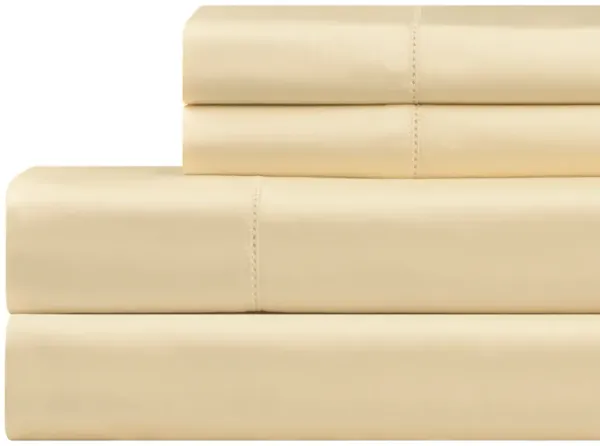 Pointehaven 610 Thread Count 100% Long Staple Cotton Hem Stitch 4 pc Sheet Set