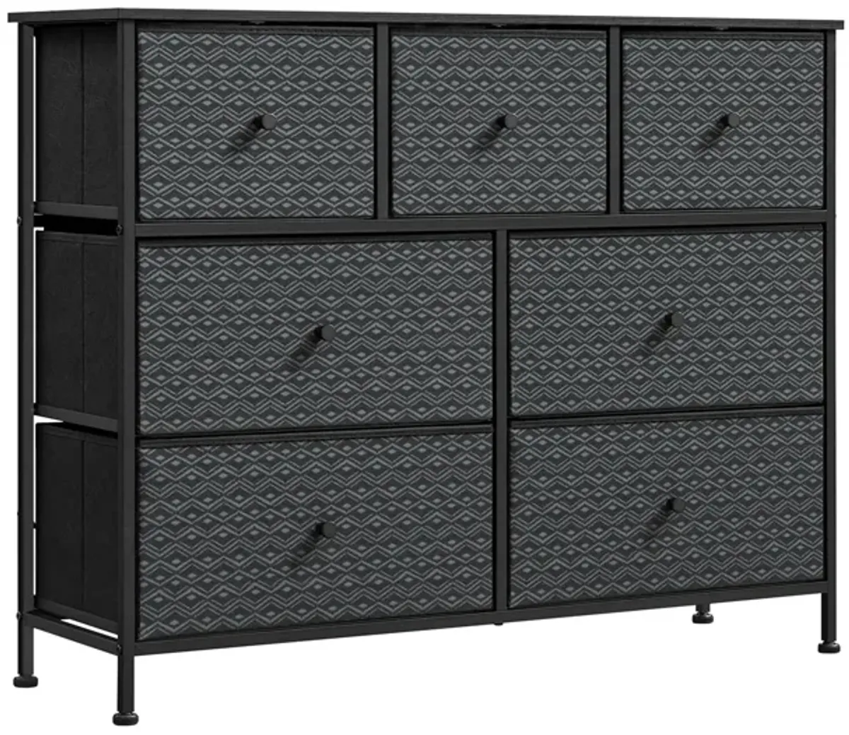 Durable Fabric Dresser with Ample Storage for Bedroom Organization