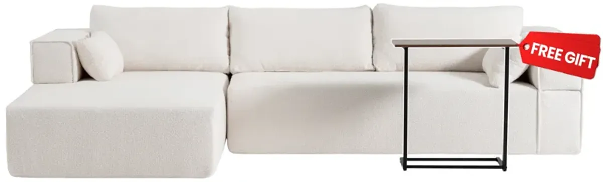 Merax Fully Compressed Modular Sectional Sofa with 1 Side Table