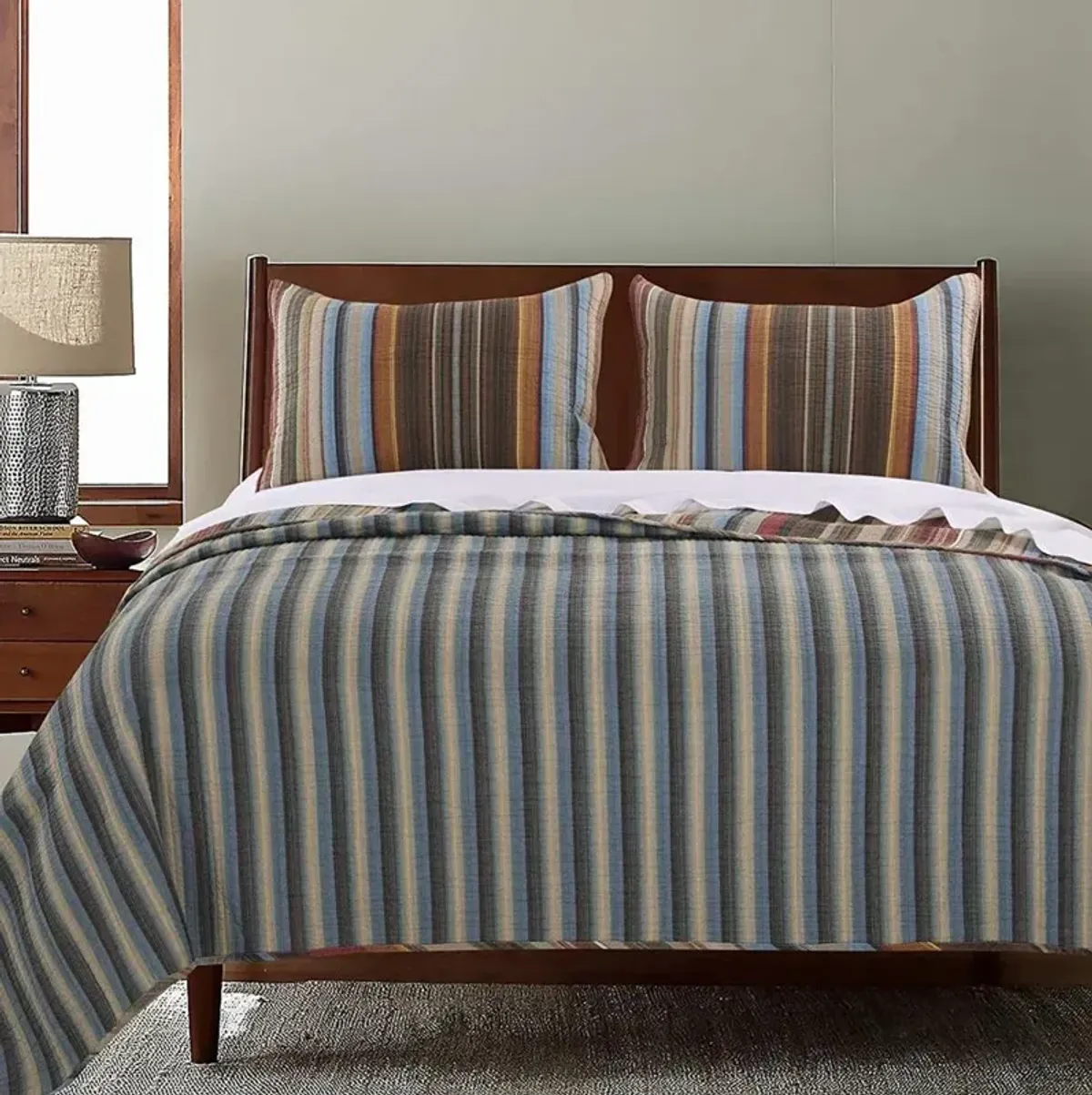 Majestic Durango Stripe Oversized Bonus Bedding Set by Greenland Home Fashions