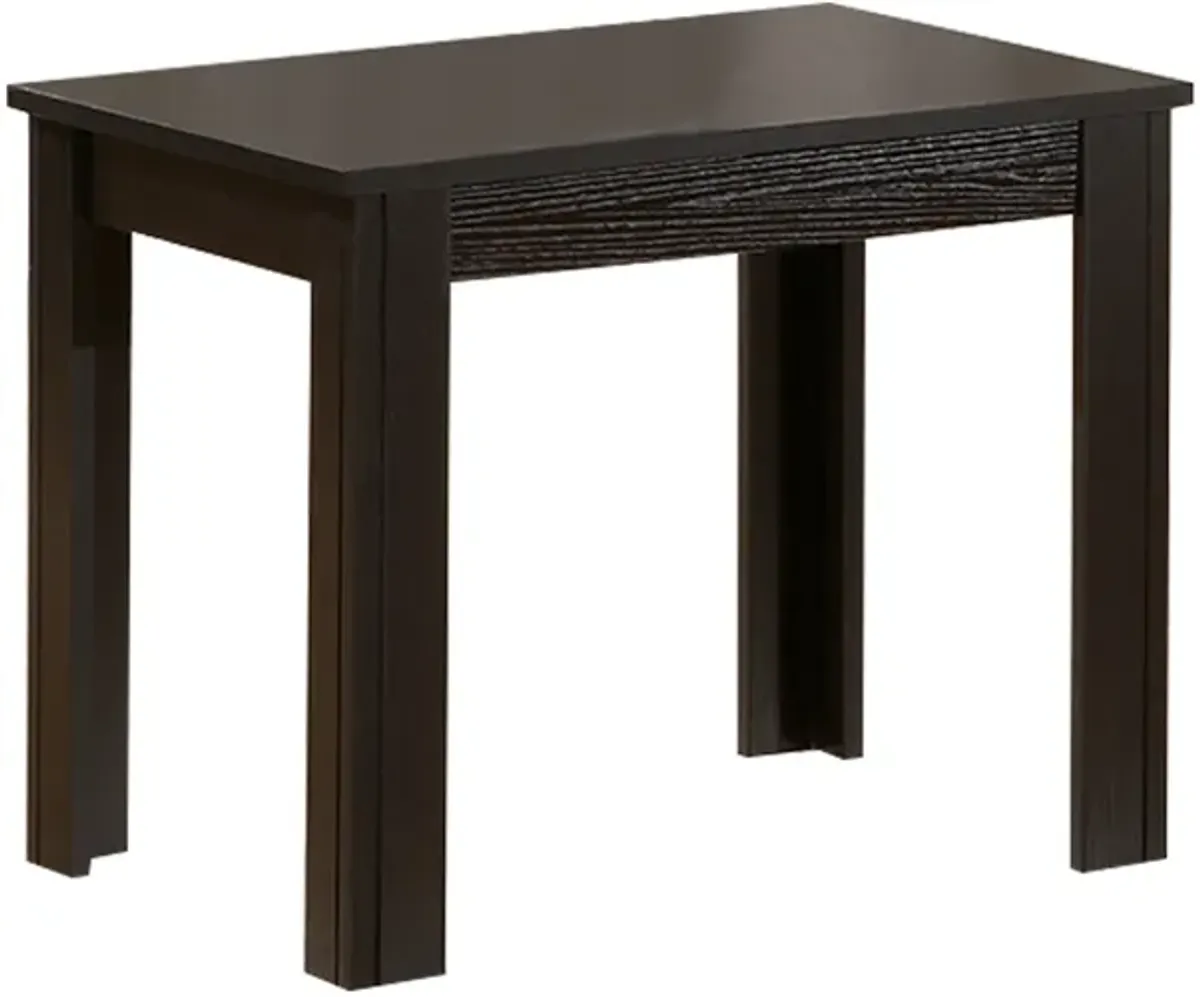 3 Piece Occasional Table Set, 1 Coffee Table, 2 End Tables, Brown Wood-Benzara