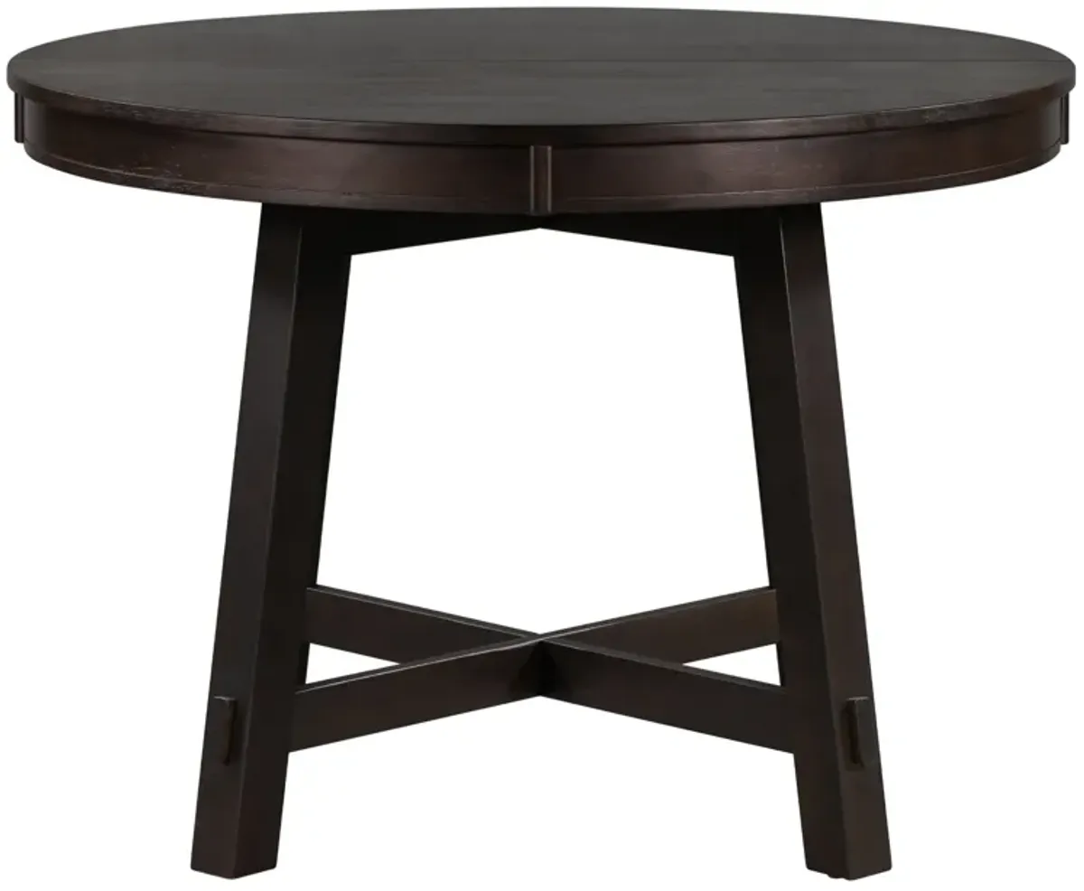 Merax Farmhouse Round Extendable Dining Table