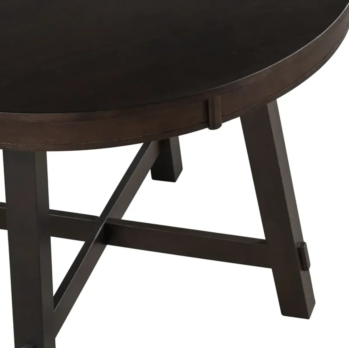 Merax Farmhouse Round Extendable Dining Table