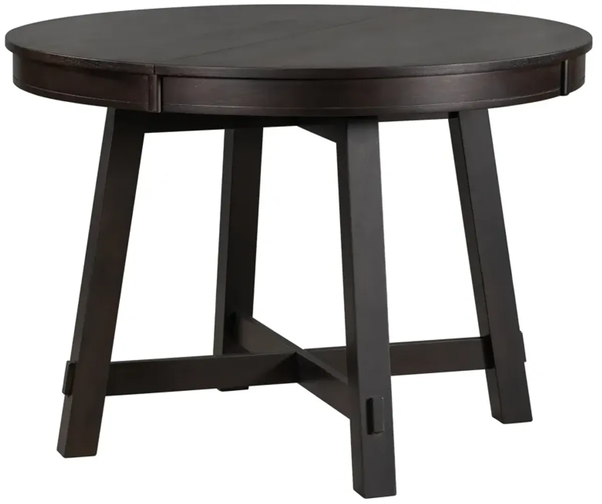 Merax Farmhouse Round Extendable Dining Table