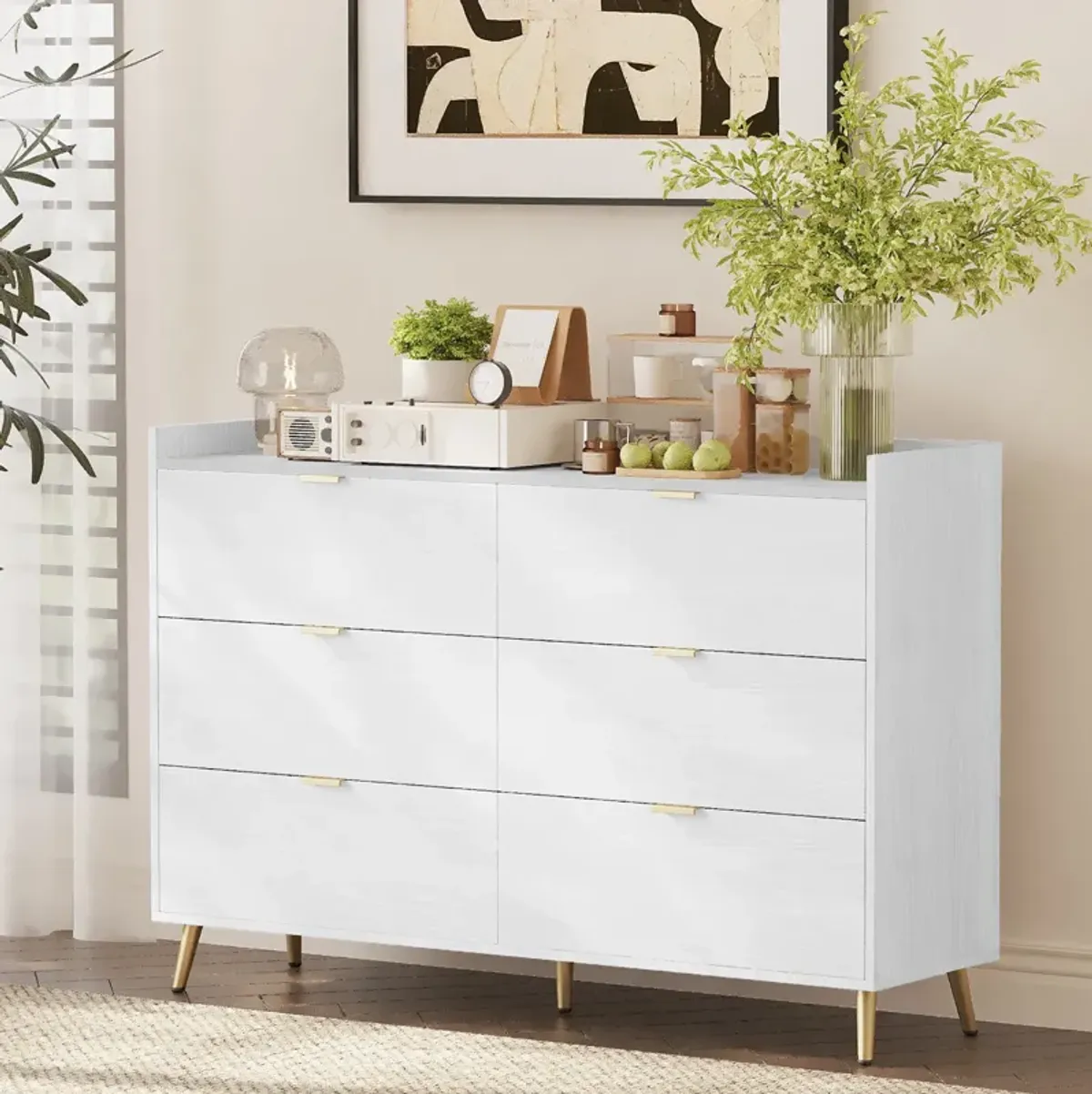 Merax Mordern Storage Cabinet 6-Drawer Dresser