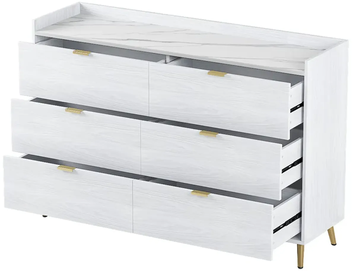 Merax Mordern Storage Cabinet 6-Drawer Dresser