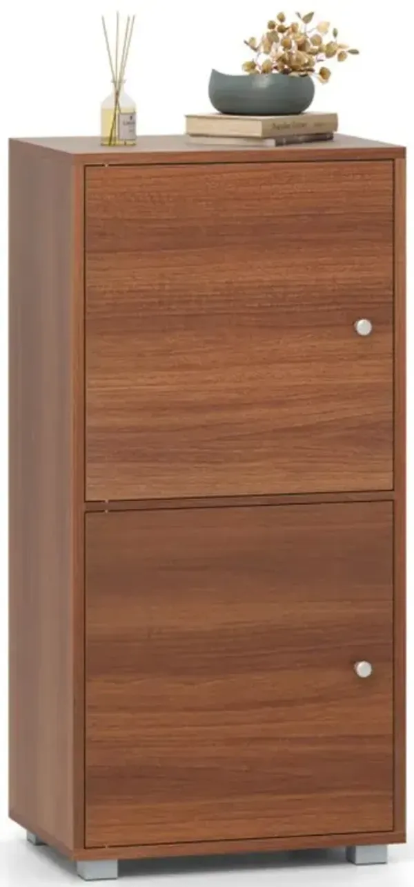 Hivvago 2-Tier Modern Style Nightstand with Drawer and Open Shelf