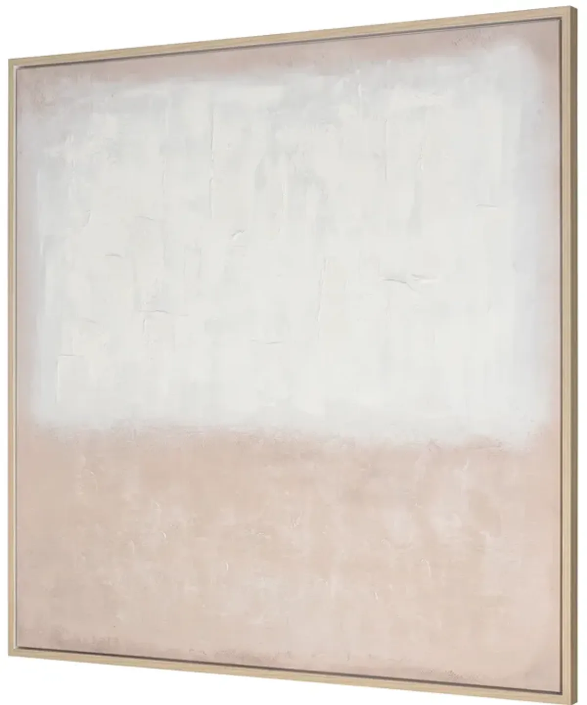 White Colorfield Abstract Framed Wall Art