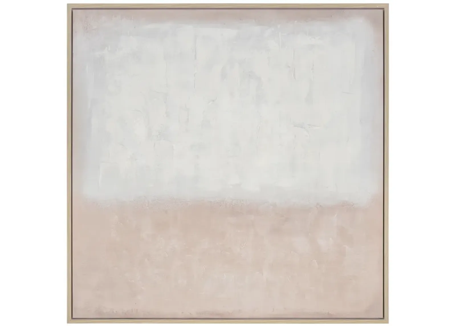 White Colorfield Abstract Framed Wall Art