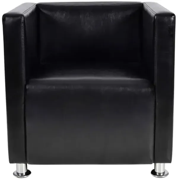 vidaXL Cube Armchair Black Faux Leather, 242514
