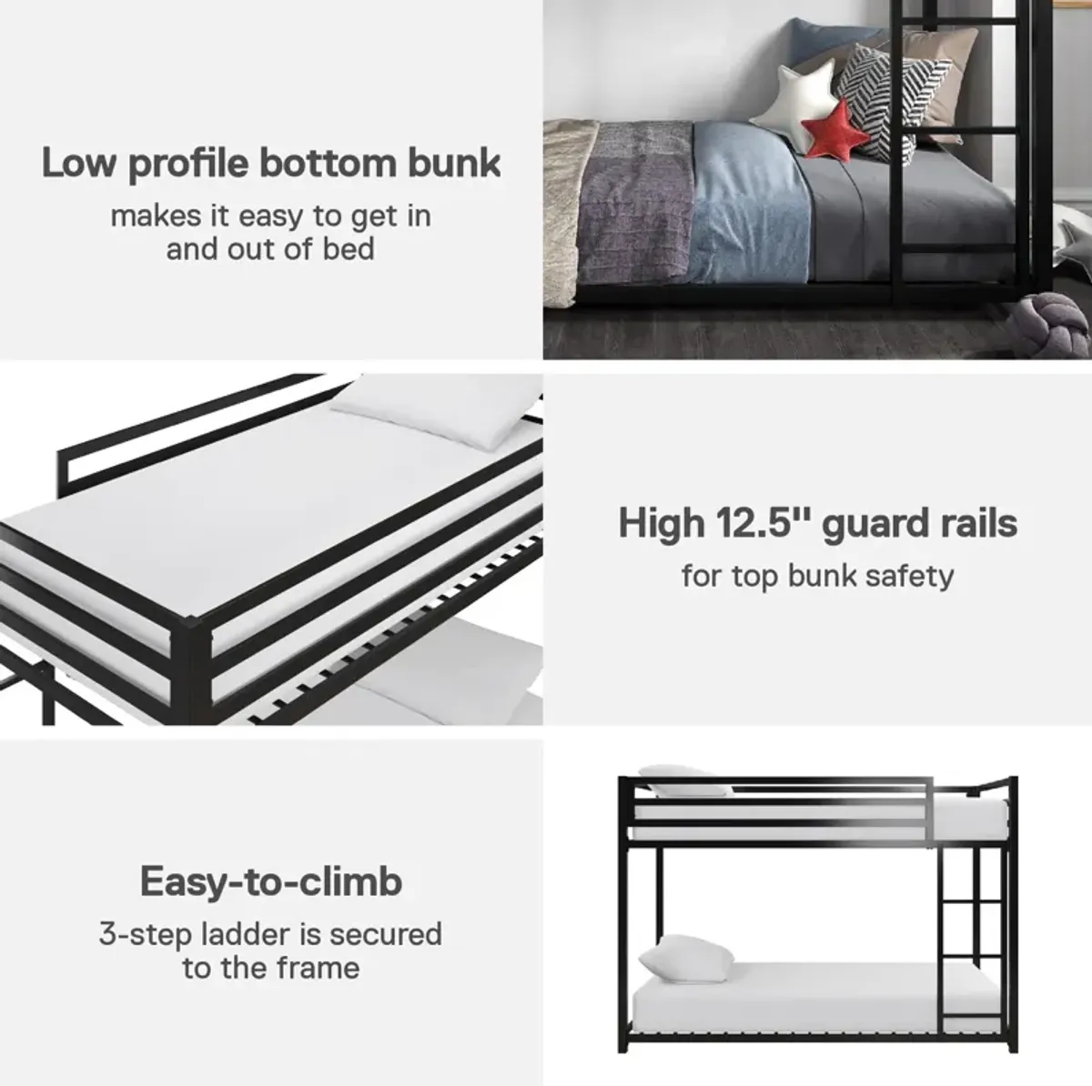 DHP Miles Metal Twin/Twin Bunk Bed