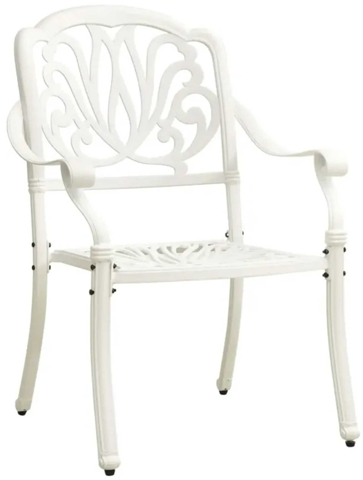 vidaXL Garden Chairs 2 pcs Cast Aluminum White