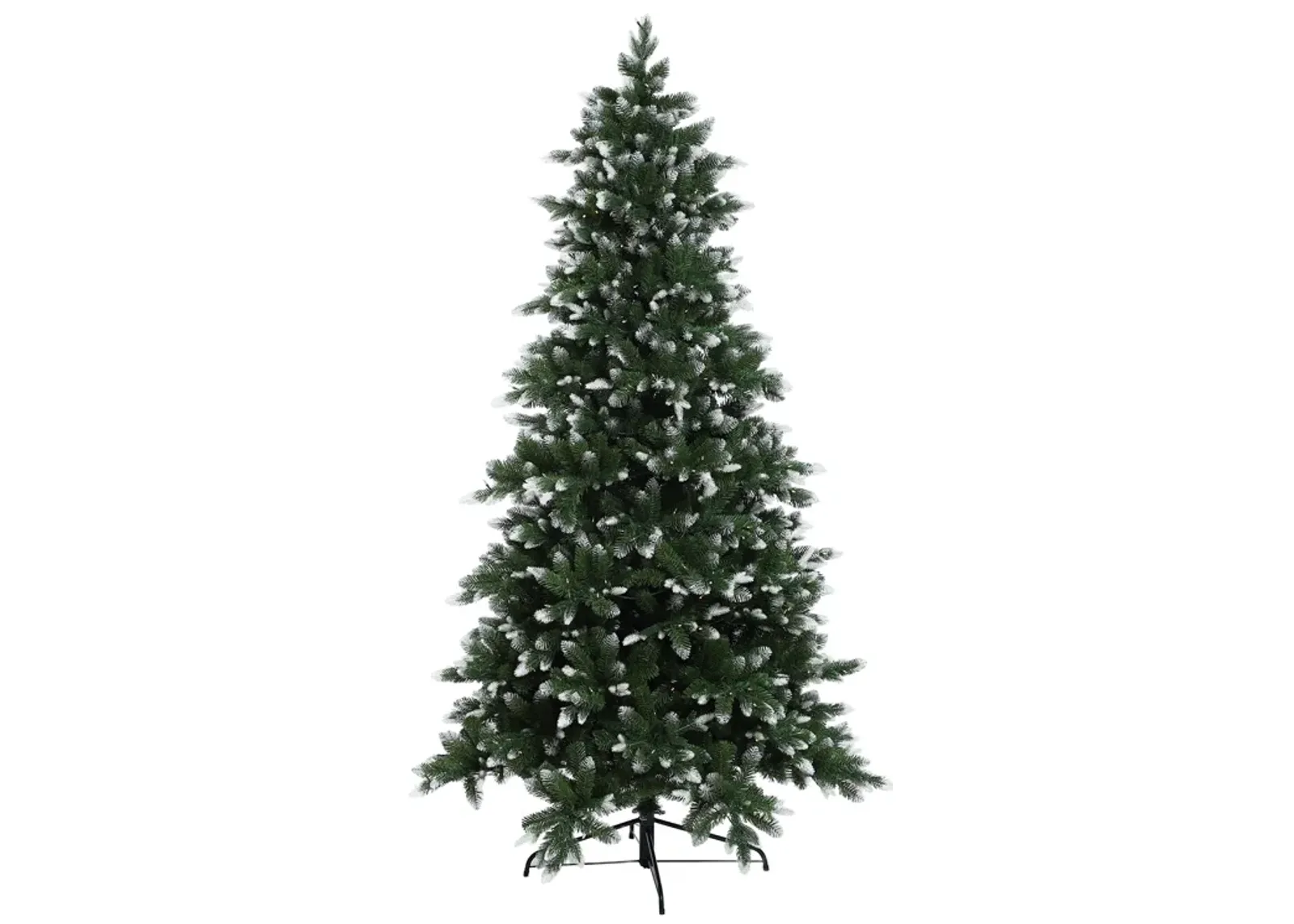 LuxenHome 7.5Ft Pre-Lit Snow-Kissed Artificial Christmas Tree