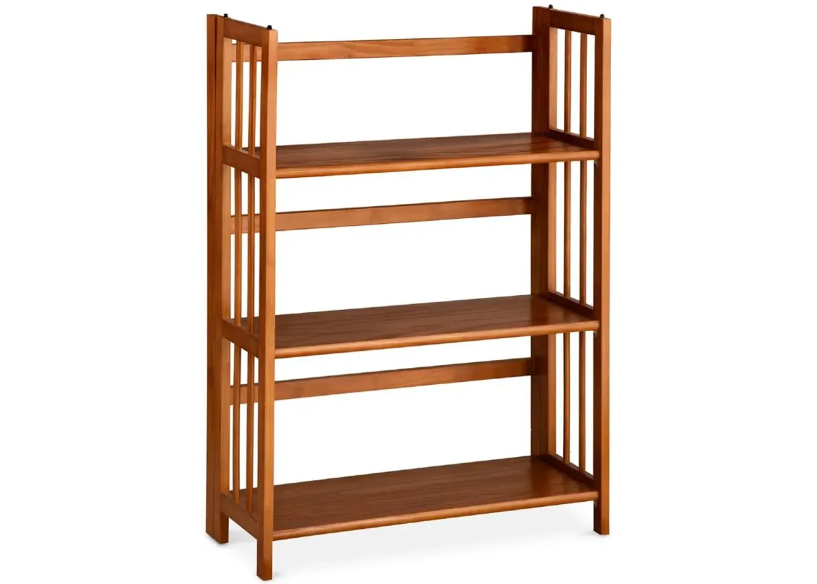 3-Shelf Folding Stackable Bookcase 27.5" Wide - Chestnut