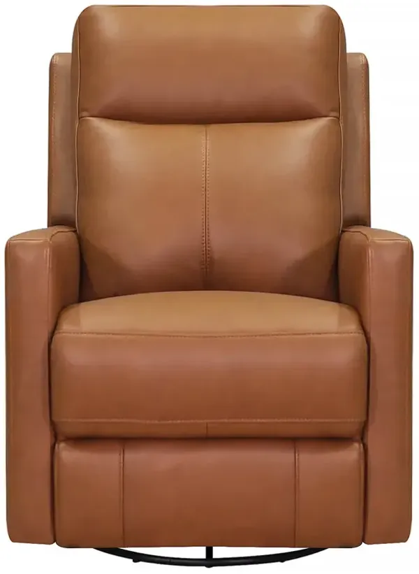 Vienna Manual Swivel Glider Leather Recliner