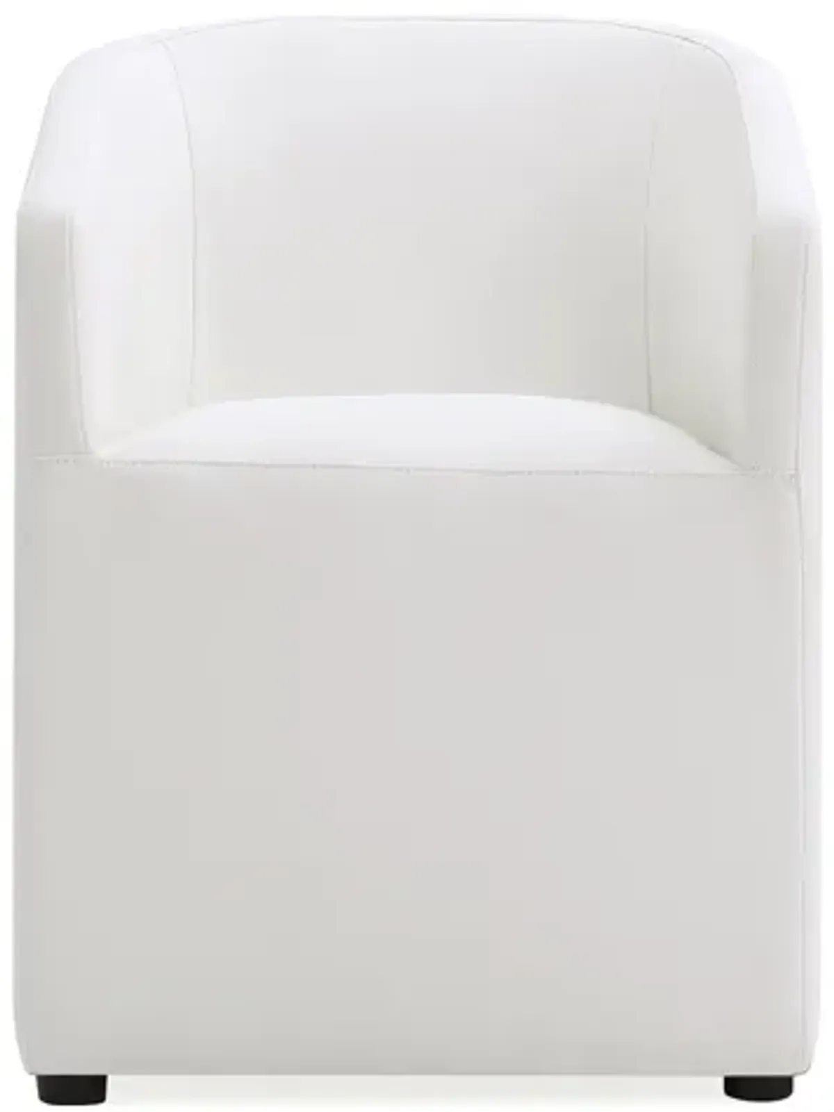 Anna Round Dining Arm Chairs in Cream (Set of 2)