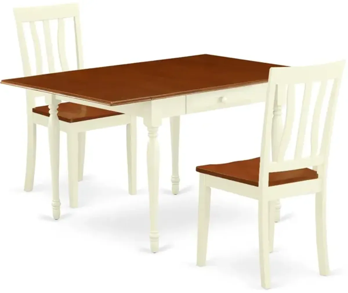 Dining Room Set Buttermilk & Cherry, MZAN3-WHI-W