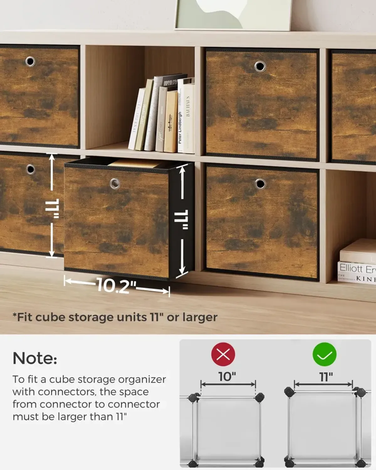 Foldable Storage Organizer Boxes – Set of 6 Storage Cubes for Clothes