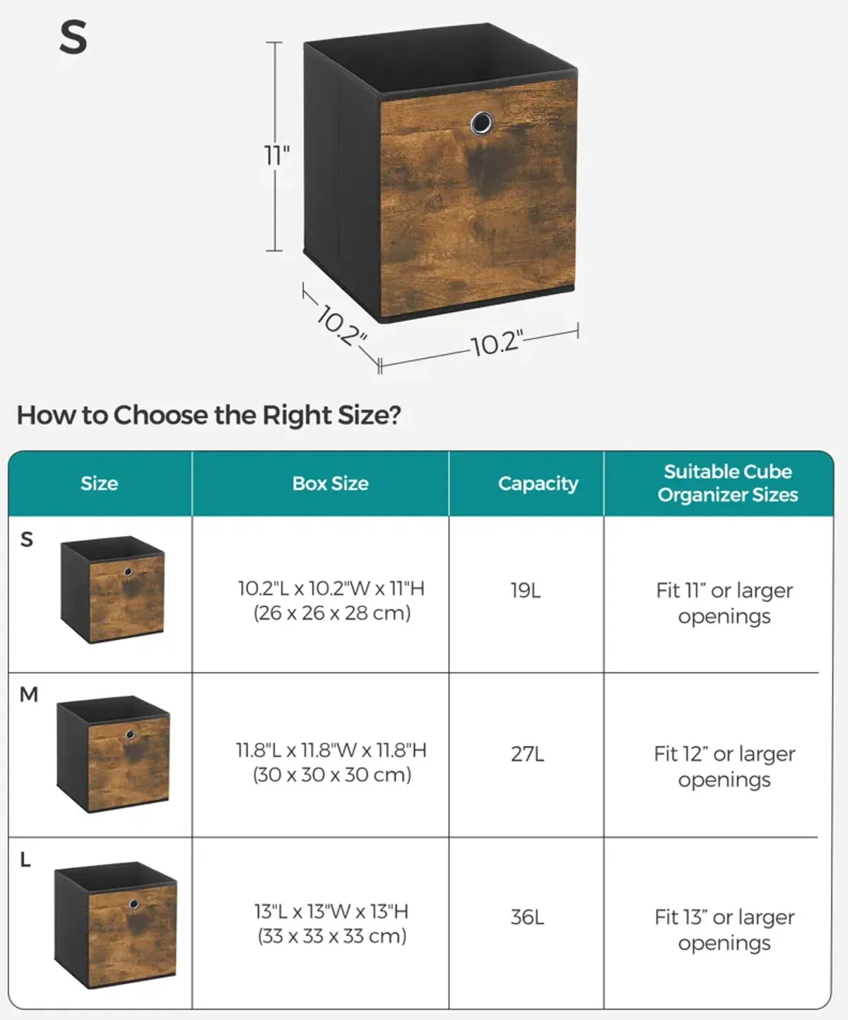 Foldable Storage Organizer Boxes – Set of 6 Storage Cubes for Clothes