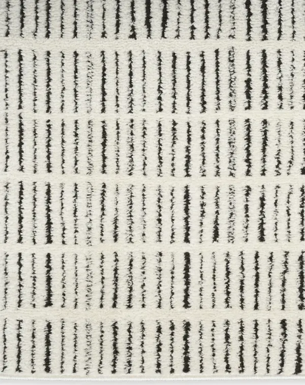 Modern Comfort MNC03 Ivory/Black 2'2" x 10' Rug