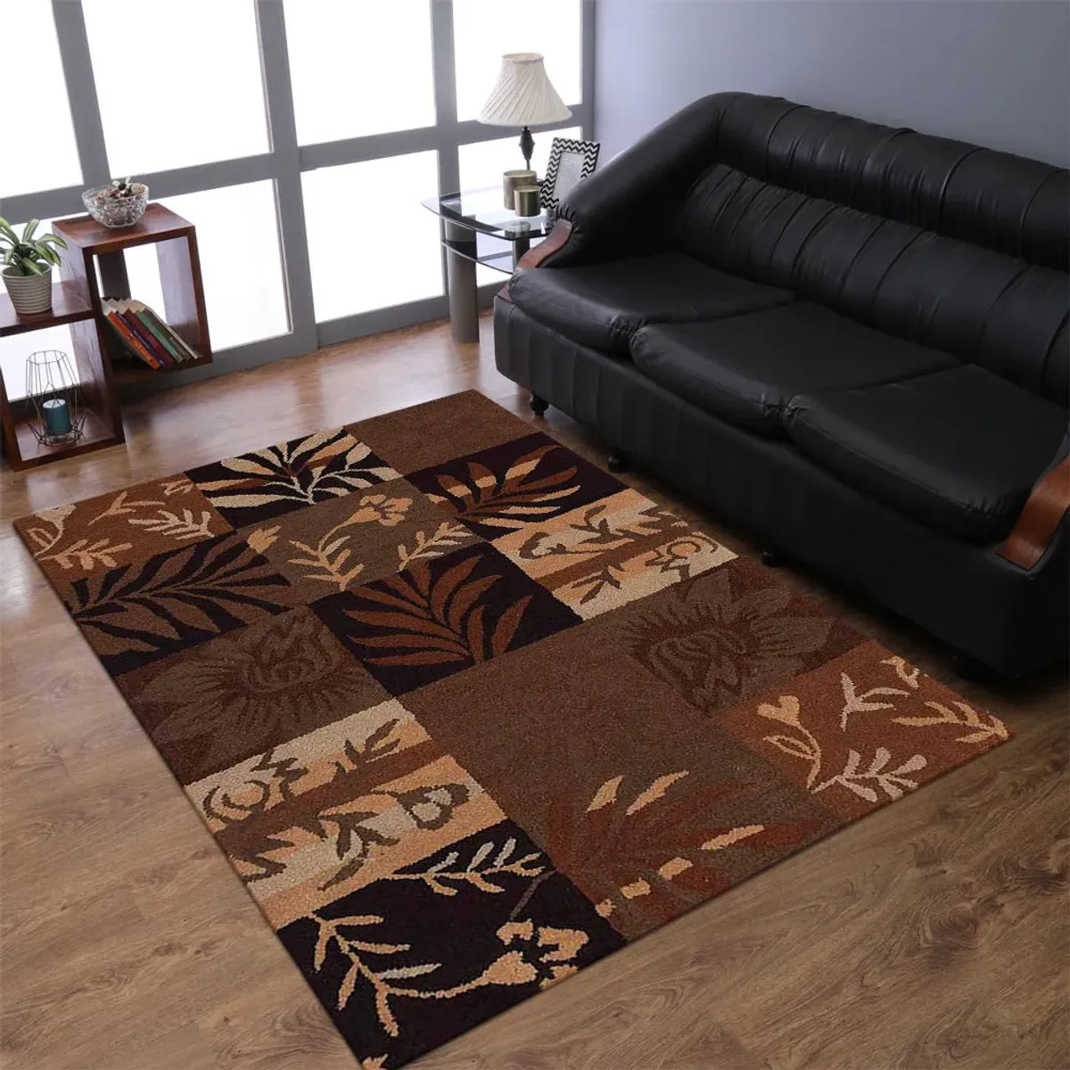 RUGSOTIC CARPETS HAND TUFTED WOOL ECO-FRIENDLY AREA RUGS  - 8'x11', Rectangle Shape, Multicolor, Floral Modern Design, High Pile Thick Handmade Area Rugs for Living Room, Bed Room (K00690)