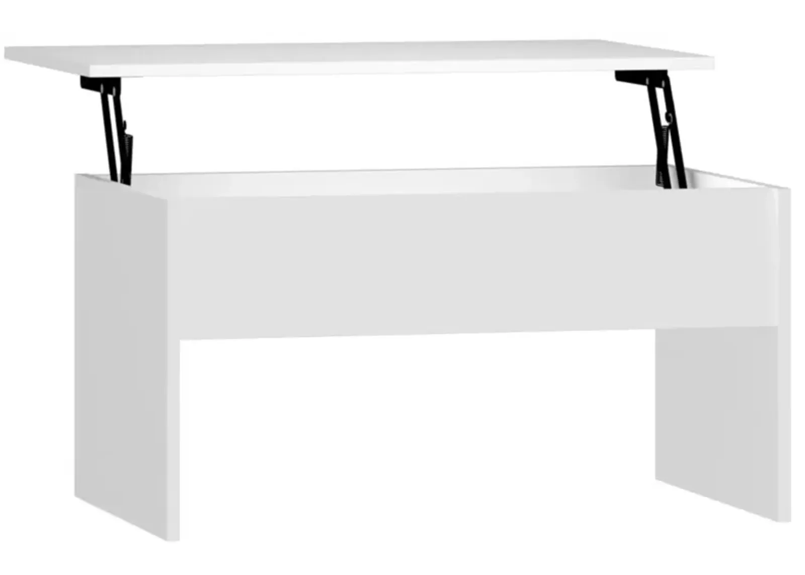 vidaXL Modern Coffee Table with Lift Top in White | Rectangular Engineered Wood | Versatile Home Furniture | 31.5"x19.9"x16.3"