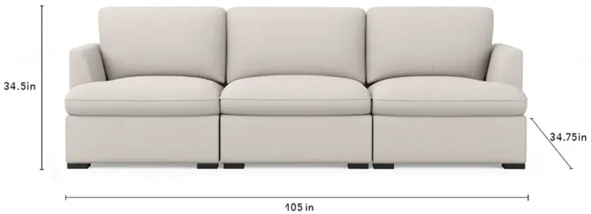 Cromwell 3 Piece Modular Sofa - Light Brown