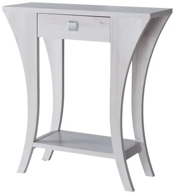 White Oak Console Table with Drawer & Bottom Storage Area E