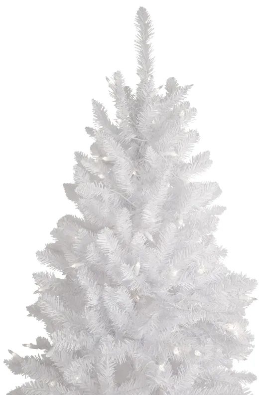 7.5' Pre-Lit Rapids White Pine Pencil Artificial Christmas Tree  Clear Lights