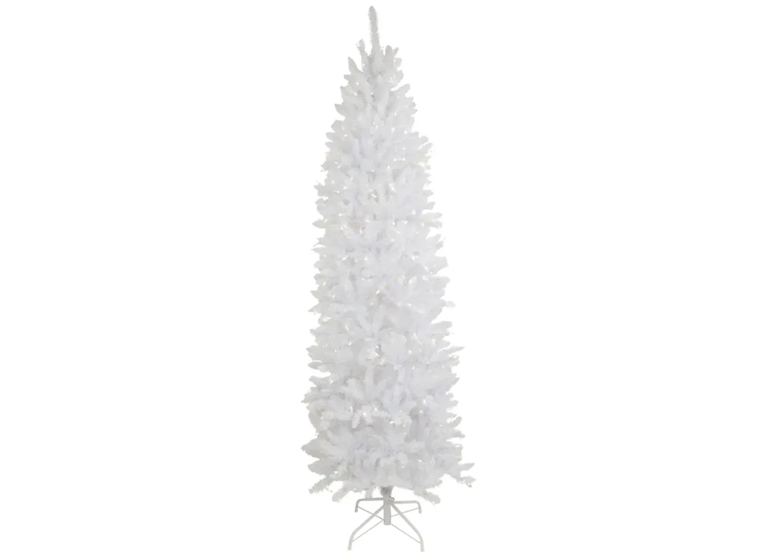 7.5' Pre-Lit Rapids White Pine Pencil Artificial Christmas Tree  Clear Lights