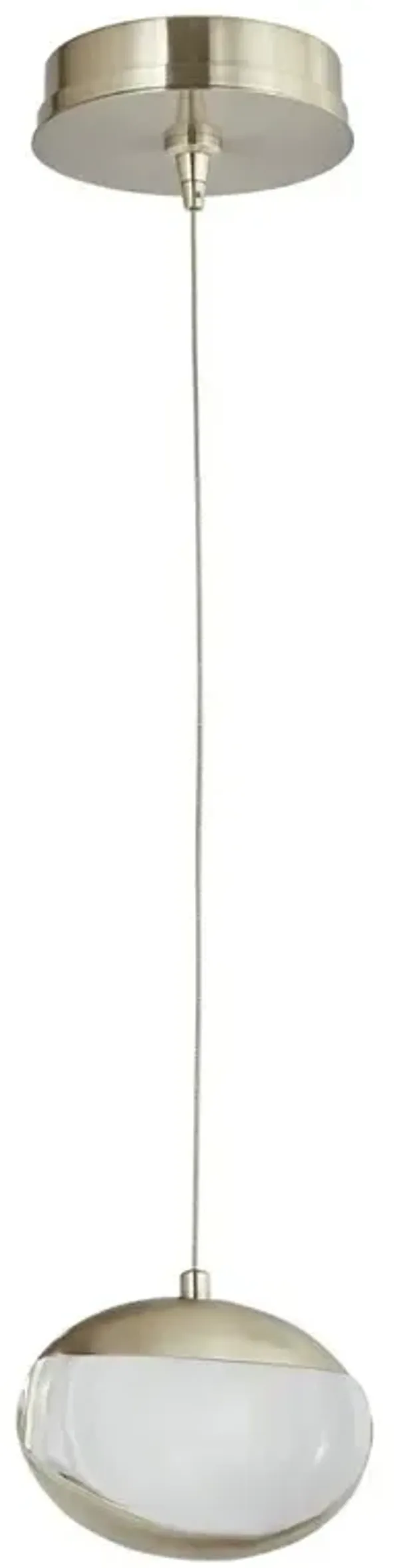 Abra Lighting Teardrop Crystal Glass Pendant Including Canopy and Driver