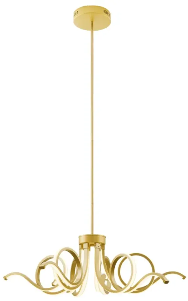 Magnolia Chandelier Black Metal Integrated LED Dimmable