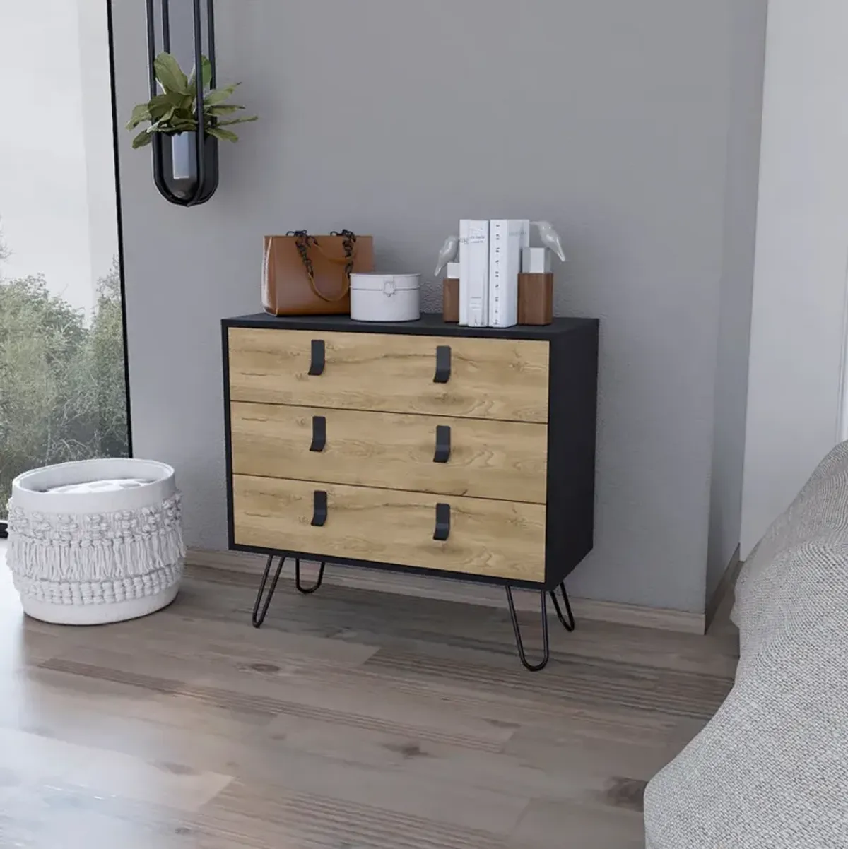 Dresser Magness, Bedroom, Black / Macadamia