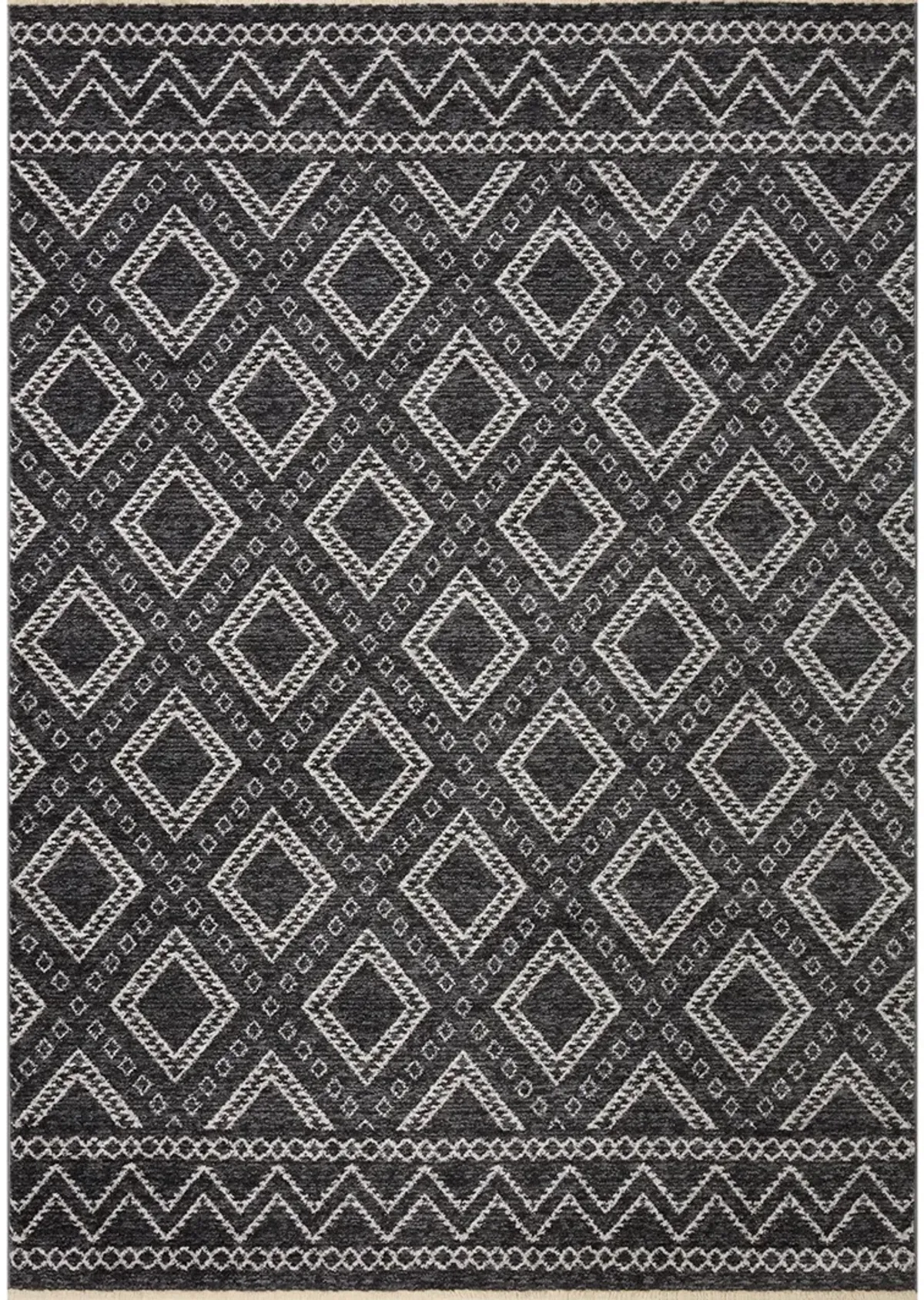 Vance VAN05 Charcoal/Dove 7'10" x 10' Rug by Loloi II