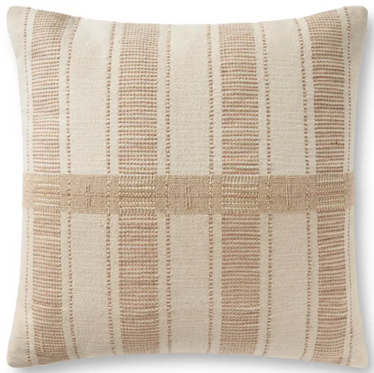 Carmel PAL0003 Cream/Multi 22"x22" Polyester Pillow by Amber Lewis x Loloi