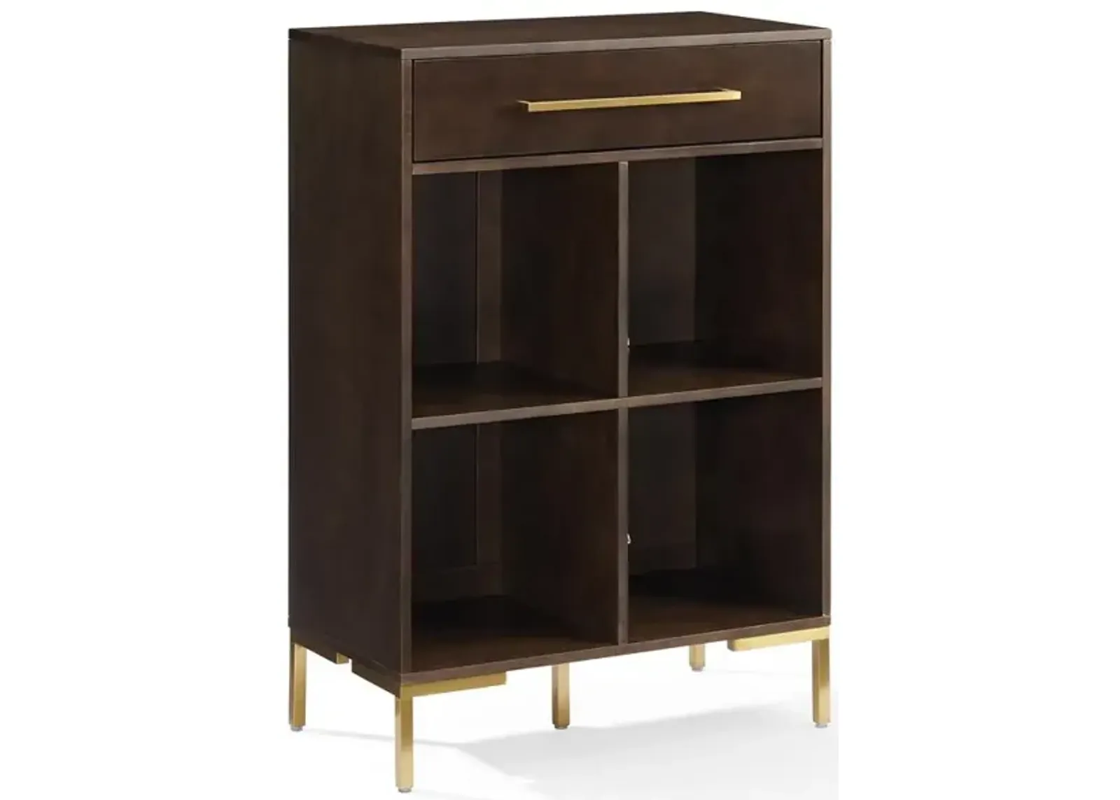 Juno Record Storage Cube Bookcase Dark Brown