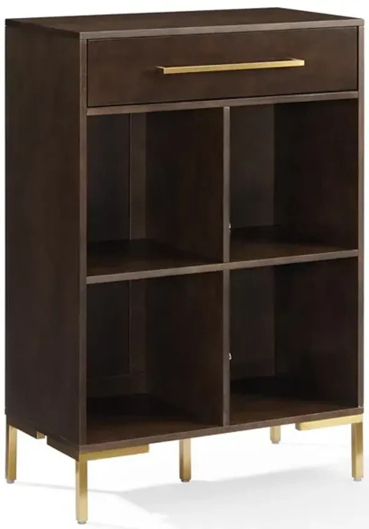 Juno Record Storage Cube Bookcase Dark Brown