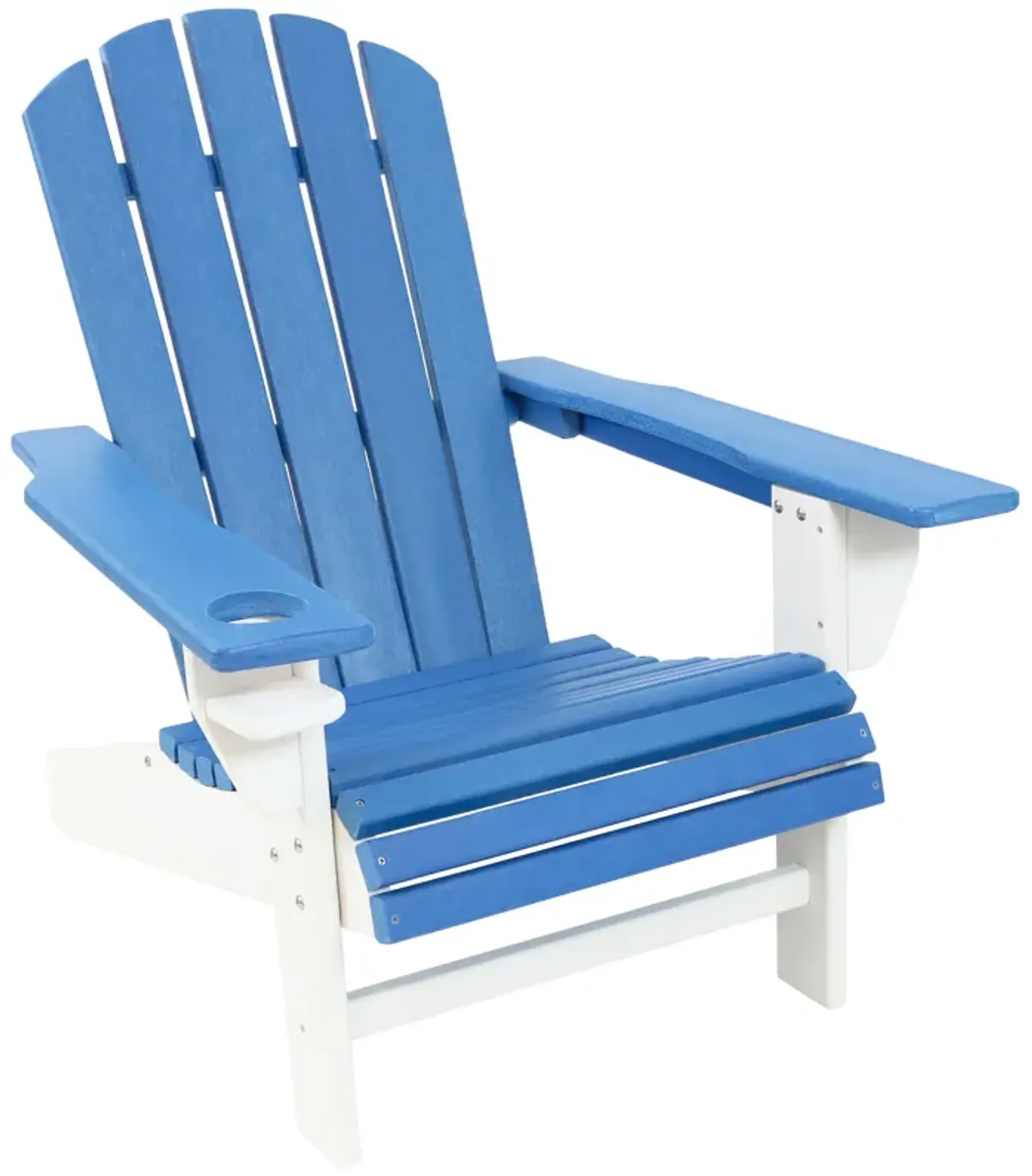 Sunnydaze All-Weather Adirondack Chair with Drink Holder